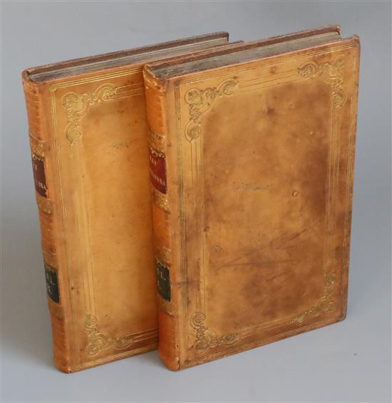 Crayon, Geoffrey [Washington Irving] - The Alhambra, 1st English edition, 2 vols, 8vo, original calf gilt, London 1832